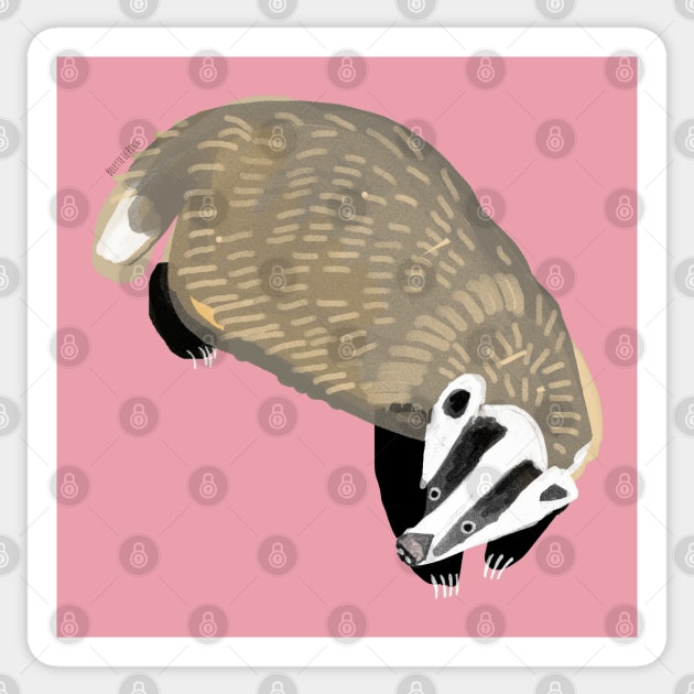 Asiatic Badger Sticker by belettelepink